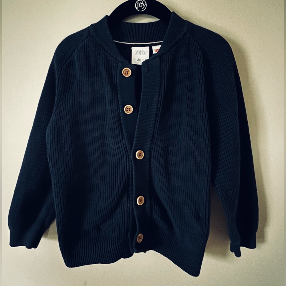 Kids Zara Cozy Navy Knit Cardigan, like new!